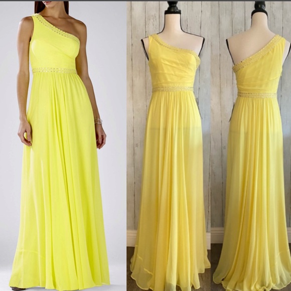 BCBGMaxAzria Danielle One Shoulder Embellished Gown - Picture 2 of 13